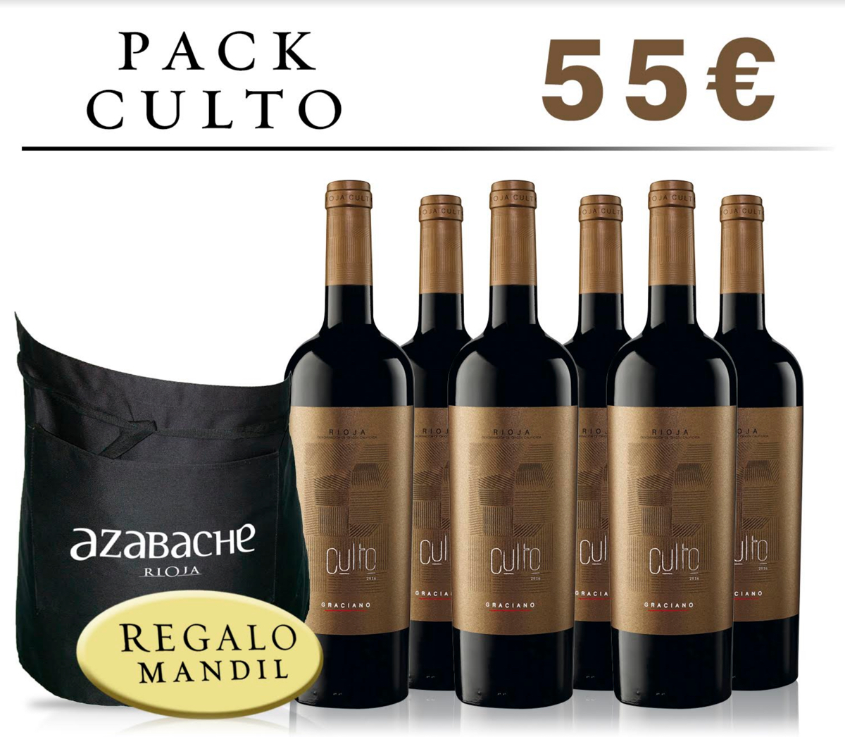 6 botellas Culto wine vino Rioja graciano Azabache pack regalo